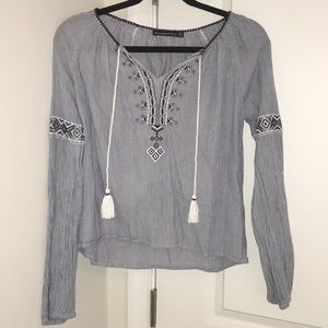 A&F Navy Blouse